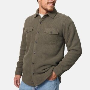Freedom Foundry Men's Olive Green Fleece Lined Shirt Jacket
